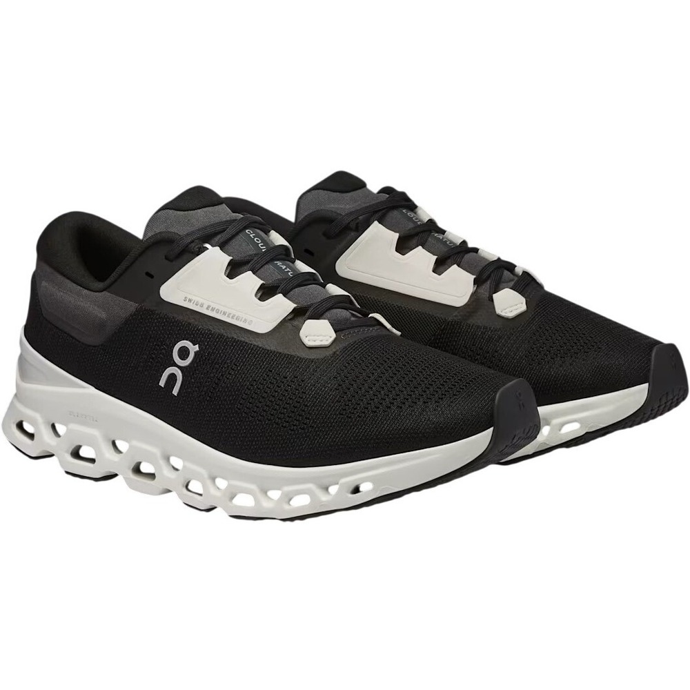 On Cloudstratus 3 Running Athletic Shoes Women 9 Black White 3WD3012 $180 EUC